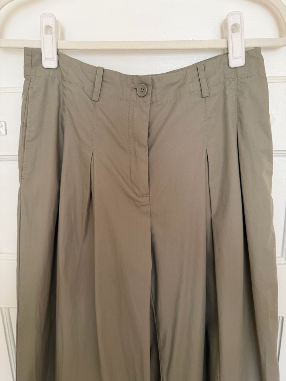 Mango Cotton Pleated Wide-Leg Trousers - Picture 3 of 11